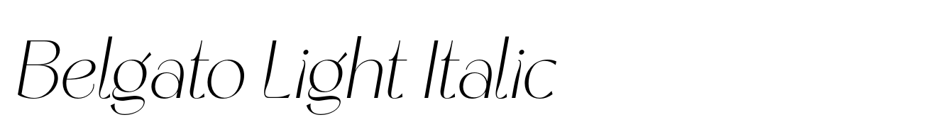 Belgato Light Italic